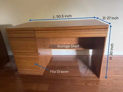 Oak Wood Executive Desk, View more