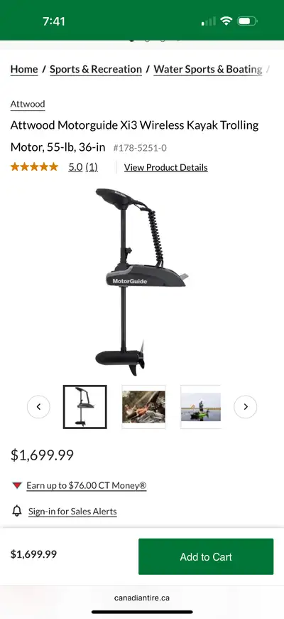 Brand new in box never opened. Won it in a fishing tournament and have no use for it.