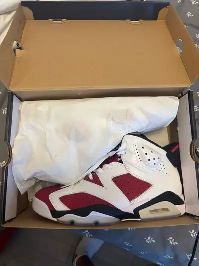 Jordan carmine 6’s size 9.5, View more