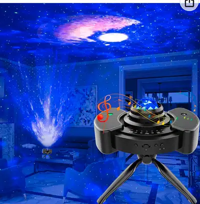 Star Projector, Night Light Projector with LED Nebula, Ocean Wave Projector with Timer Function, Gal...