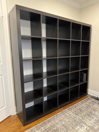 IKEA bookcase 73” by 73” black | brown colour