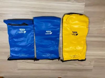 3X 20L Dry bags. $30 each $44 plus tax at MEC 2X 10L Dry bags. $20 each $36 plus tax at MEC Kayak De...
