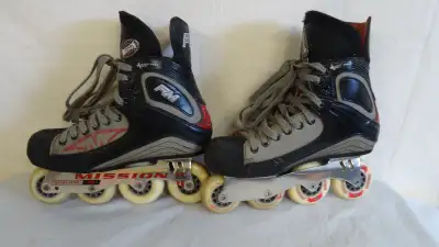 SIZE 10 Mens THIS IS THE ROLLER HOCKEY SKATE THAT PUT MISSION ON THE MAP. THE HIGHER MODEL IN THE EA...
