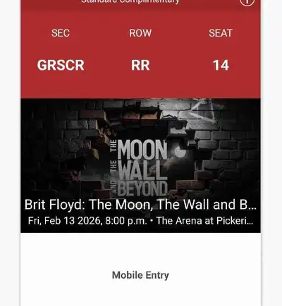 Brit Floyd Concert Tickets (Pickering Casino), View more