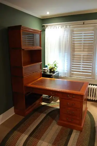 Rare Globe-Wernicke Dual-Sided Desk & Bookcase combination, View more