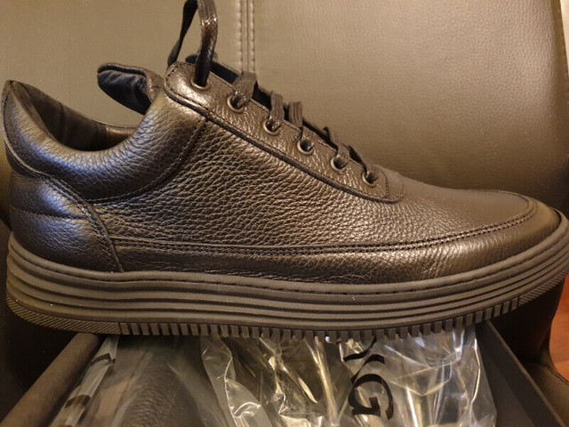 Filling Pieces Black Leather Sneakers Size 11 (44 IT) in Men's Shoes in City of Toronto - Image 4
