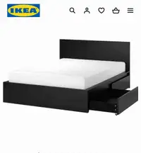 IKEA Malm full bed with 4 drawers + 3 drawer chest