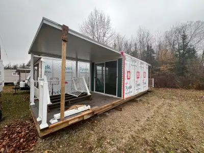 Used added room removed from park model trailer. Has two covered porches and deck. Room is 8' x 14'...