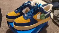 Undefeated air force 1 blue crocs size 8.5