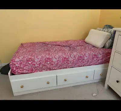 White Twin Bed frame, View more