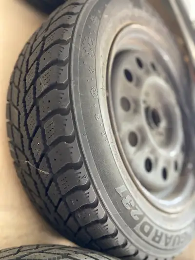 Winter tires for sale. This are set of 4 x 195/60/15" Bolt pattern: 4×100 mm. Center bore: 54.1 mm....
