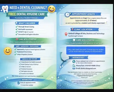 Free Dental Cleaning, View more