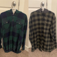 Green & Grey Flannel ($20 Each / $20 Together)