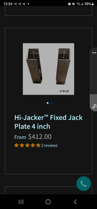 Atlas Hi-jacker Fixed Jack Plate 4" set back BNIB