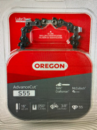 Oregon S55 AdvanceCut chainsaw chain for 16-inch bar - 55 links