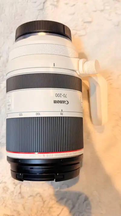 This is a used Canon RF 70-200mm f/2.8L IS USM lens in excellent condition. This telephoto zoom lens...