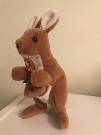Pouch the Kangaroo with baby - TY Beanie Baby 4th Gen