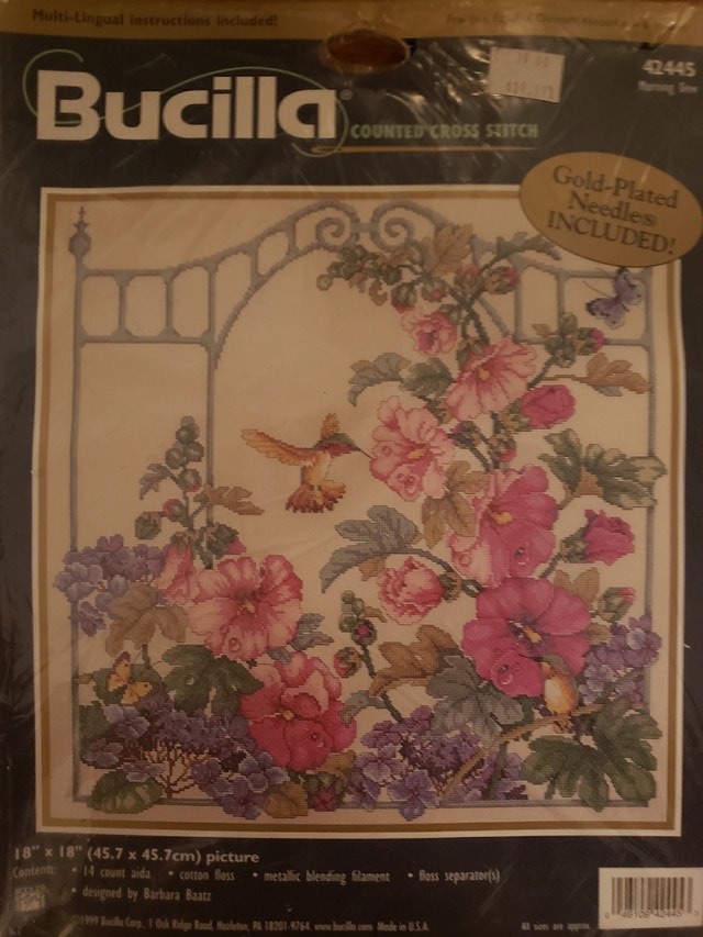 Counted Cross Stitch Kit 1999 Bucilla Morning Dew Hobbies & Crafts