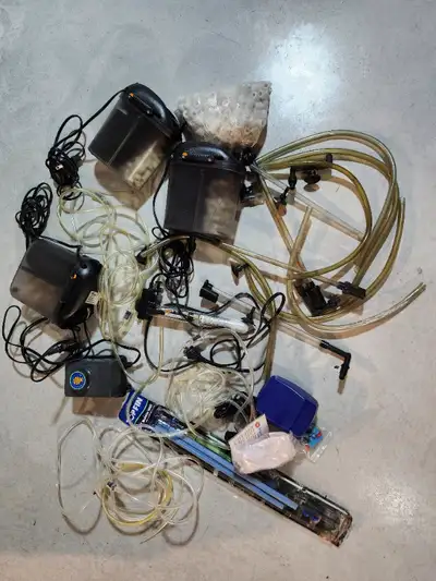 Aquarium air pumps, heaters and other supplies Please contact for price. Pickup in Barrhaven.
