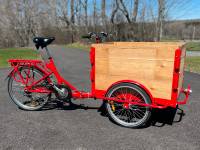 Red Front Loading Cargo Bike