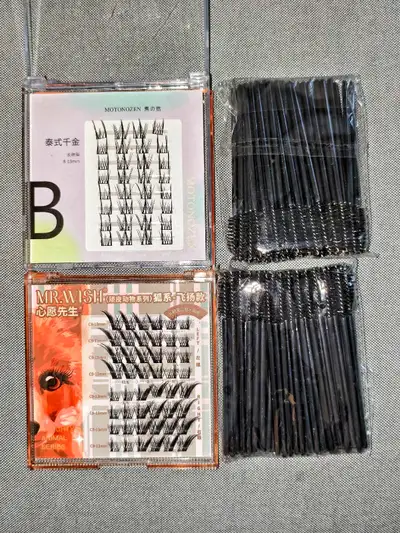 Brand New 2 Sets of False Lashes + 2 Packs of Lash Brushes, View more