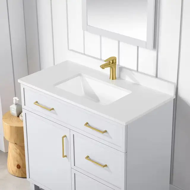 36” Bathroom Vanity Grey with Engineered Marble Top – BOXED NEW in Cabinets & Countertops in Oakville / Halton Region - Image 4