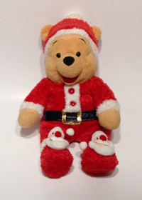 Winnie The Pooh Plush Santa Claus ~ Disney Store Exclusive