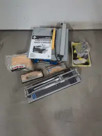 7in portable tile saw and accessories