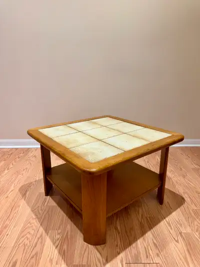 Mid Century Teak Square Tiled Coffee Table, View more