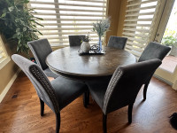 60” dining table and 6 chairs 