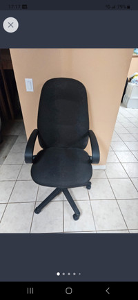 Black computer or desk chair Height adjustable