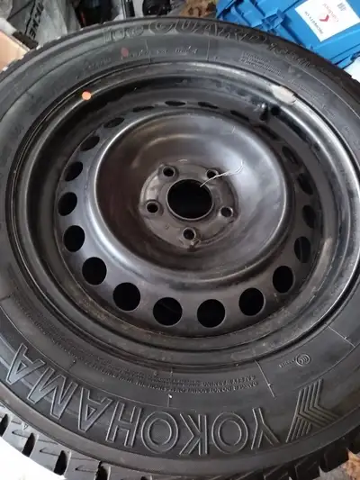 235/65R17 Yokahama winter tires with steel wheels almost new hardly used for couple months Wheels sp...