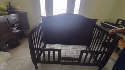 Crib with Protective Front Rail Guard, View more