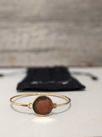 Marc Jacobs gold enamel logo bracelet