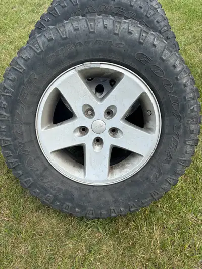 OBO. Set of four 17” rims. Old tires but they were recently on the vehicle and don’t leak. TPMS need...