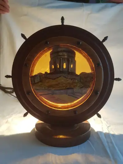 This is a 100% original art deco mid centry ( 50's ) table lamp. I searched and I could not find 1 w...