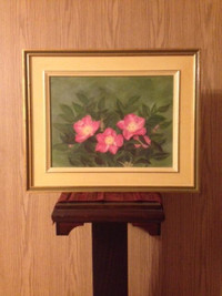 Original Vintage Oil Painting 'Prairie Roses'