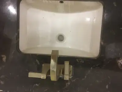 Black Granite Countertop with Ceramic Sink – $400 (Used), View more