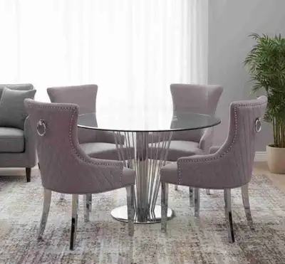 Round Dining Table With 4chairs Free delivery , View more