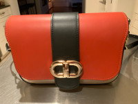 Handbag - colourblock, Italian Leather