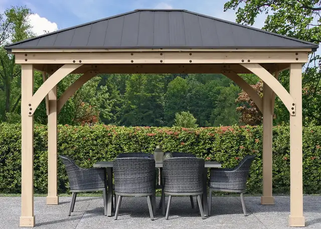 BRAND NEW IN BOX 11’ x 13’ YARDISTRY MERIDIAN GAZEBO $3300 in Patio & Garden Furniture in Windsor Region - Image 3