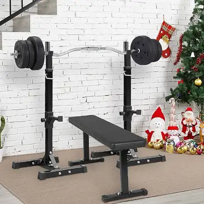 2pcs Adjustable Rack Standard Solid Steel Squat Stands Barbell F, View more