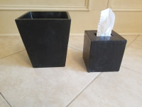 Honed natural stone bathroom accessories -charcoal gray