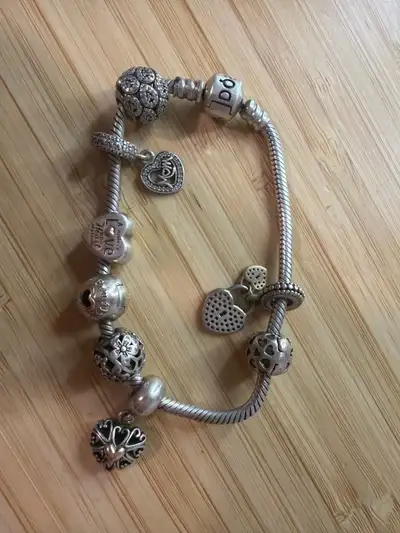 pandora bracelet + charms , View more
