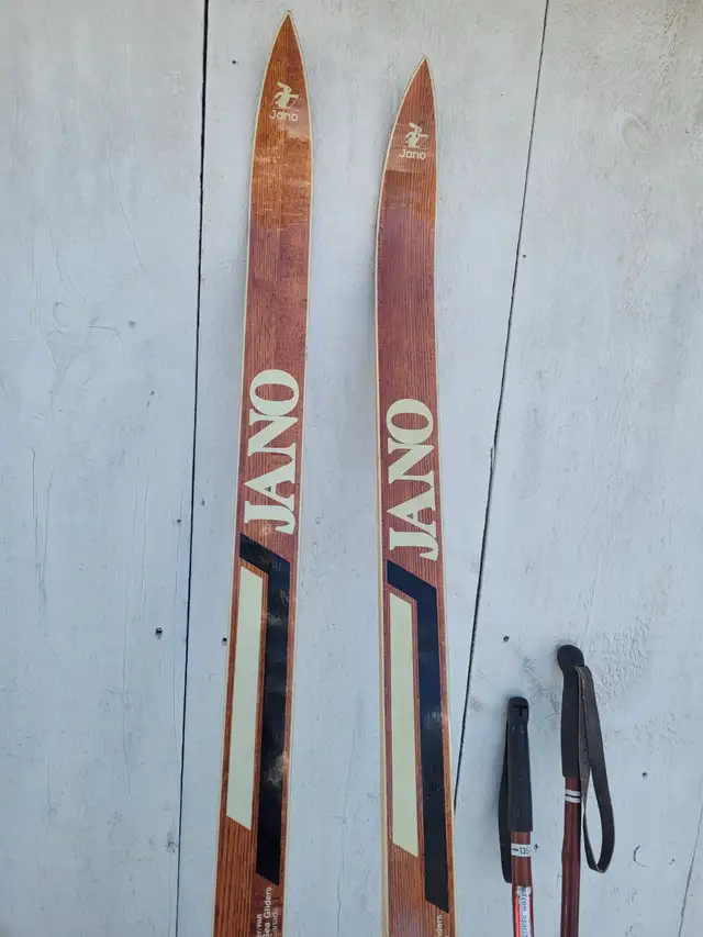 Wooden Cross Country Skis boots and poles Jano in Ski in Owen Sound - Image 4