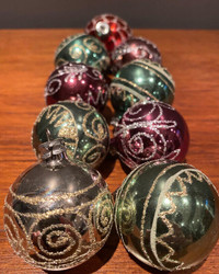 CHRISTMAS BALLS BOULES DE NOËL VINTAGE RETRO MID CENTURY XMAS