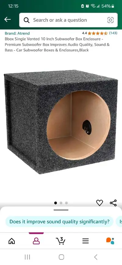 Atrend BBOX 10 inch subwoofer box sealed NEW, View more
