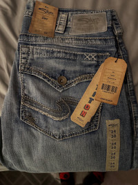 Men’s Brand New Silver Zac Imdigo Jeans 34x30