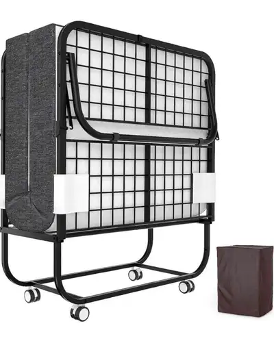 Folding Metal Frame on Wheels - NO MATTRESS 75” x 31, View more