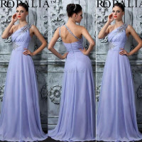 Stunning Ladies One-shoulder Evening Gown Maxi Dress Sz 10 - New